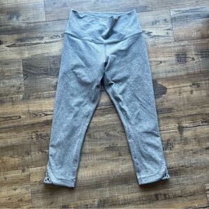 Lululemon Womens True Self Crop II Heathered Slate Grey Leggings Size 4